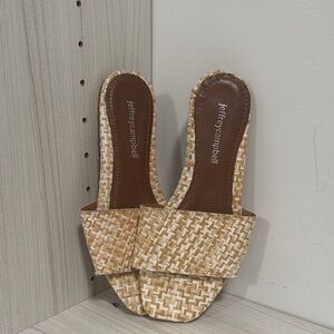 Jeffrey Campbell Beige Woven Sandals